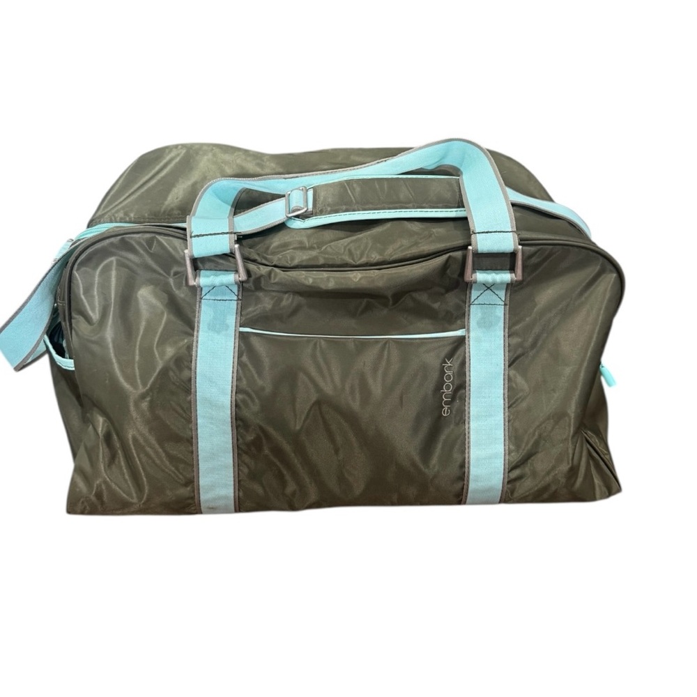 Embark Olive Green and Blue Travel-Duffle Bag